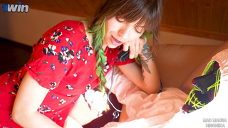 A curious teen pussy decided to play with a toy in the garret _ NIGONIKA 2023.mp4