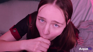 Schoolgirl Swallows Cock With Pleasure.mp4