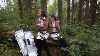 Attack on Titan: Forgive us, commander. We will suck your dick as a penalty.mp4